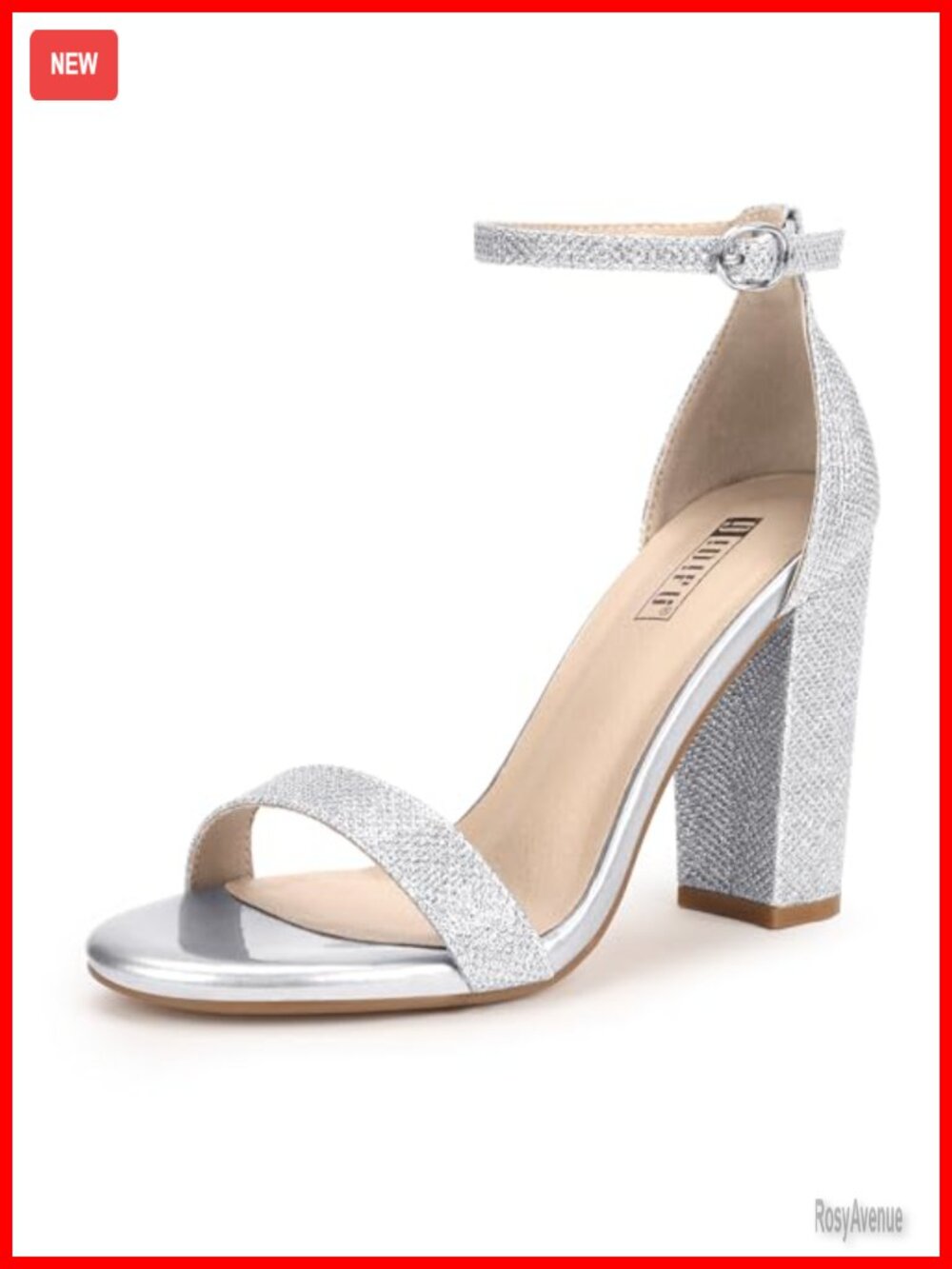 Women's Chunky High Heel Sandals Open Toe Ankle Strap Dress Shoes
